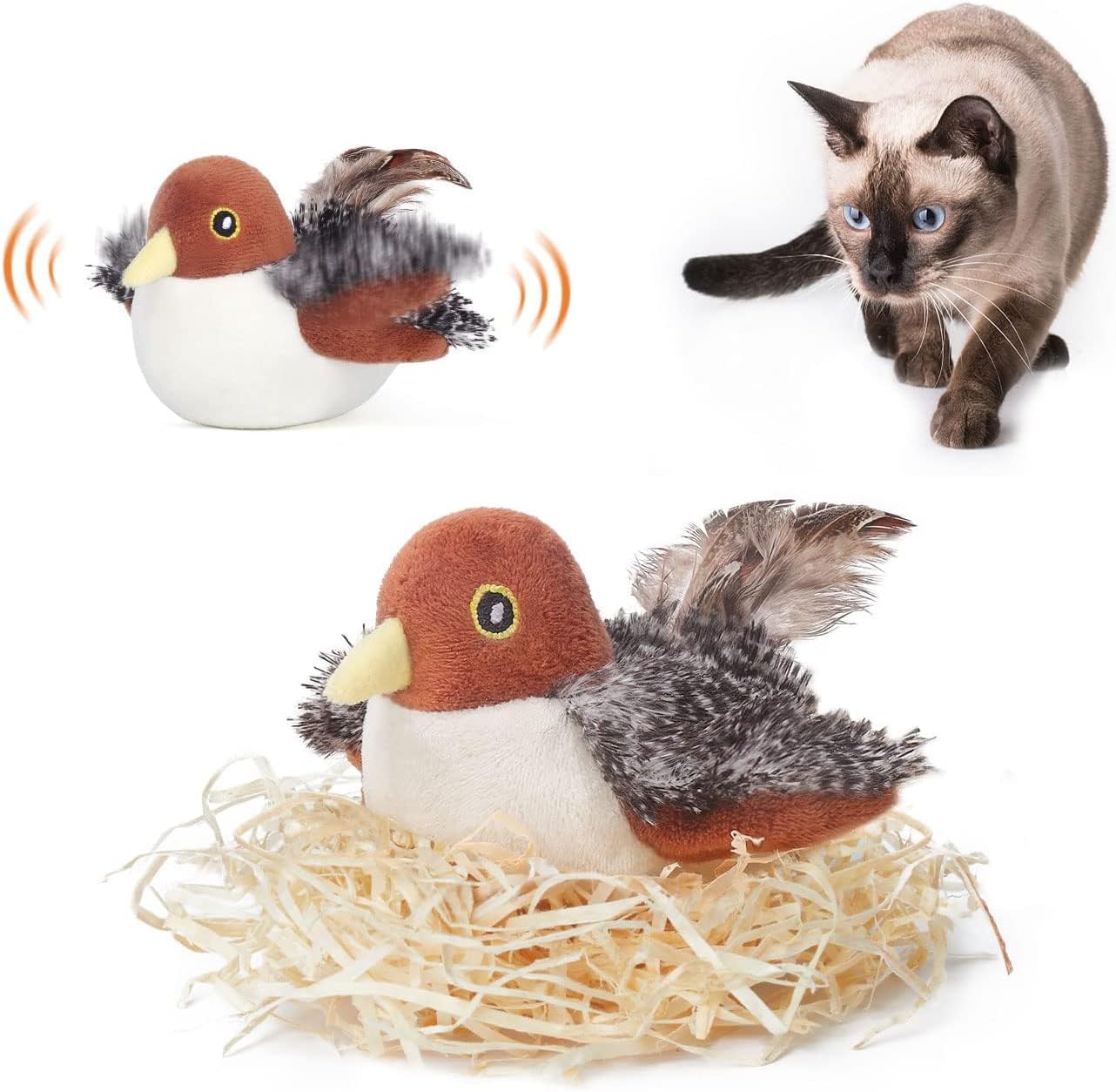 FlapFrenzy Bird Buddy Cat Toy™
