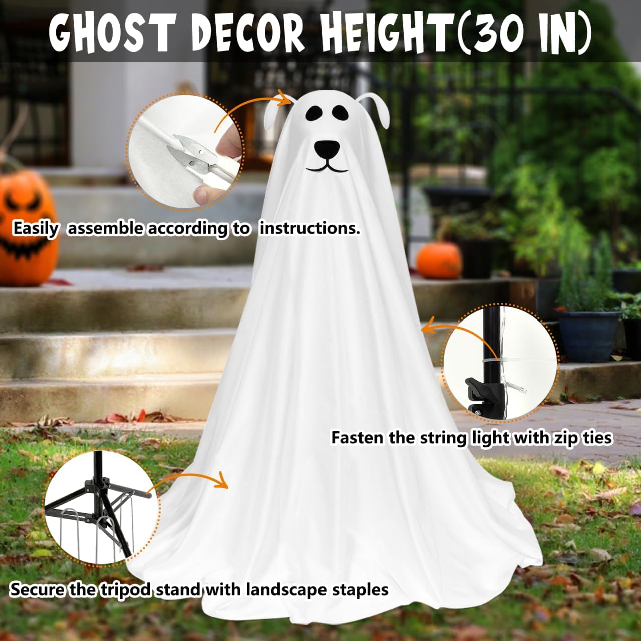 BooBuddy Light-Up Ghost Dog Decor™
