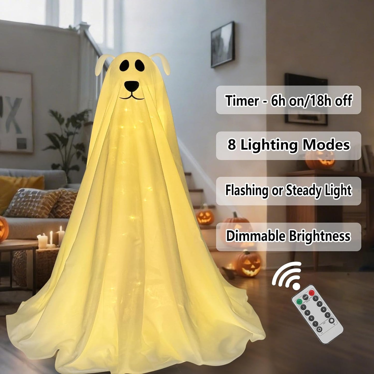 BooBuddy Light-Up Ghost Dog Decor™