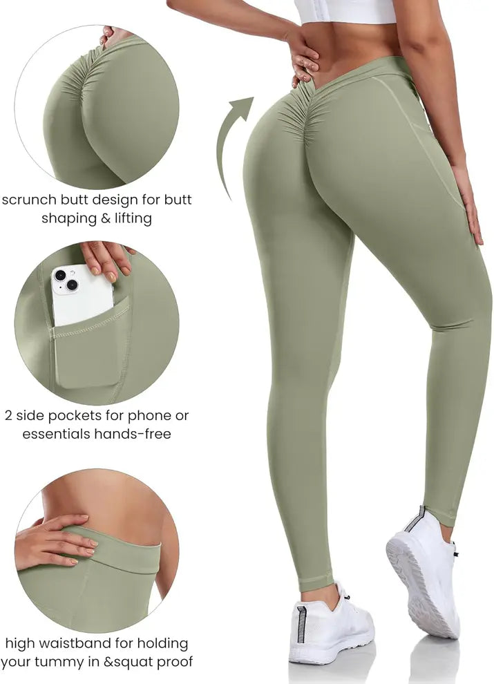 Avaibl™ V-Back Butt Lift Leggings with Pockets